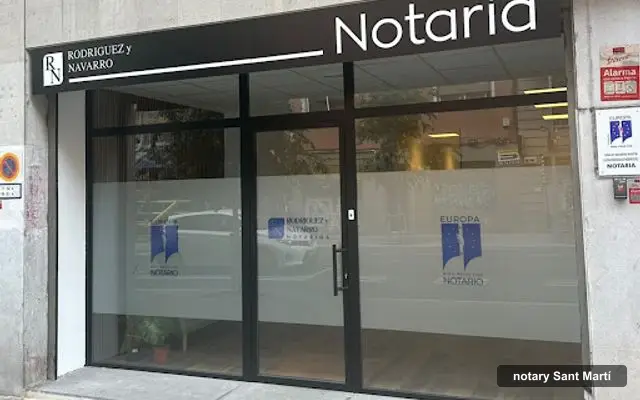 Notaría Rodríguez y Navarro, notary in Sant Martí, Barcelona